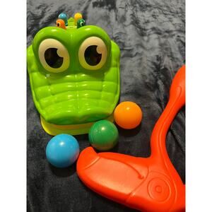 Kids Crocodile Golf Game Set Toy w Balls & Flamingo Club Toddler Activity EUC